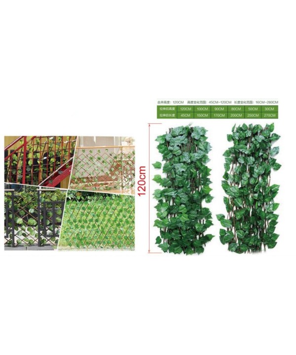 Recinzione Estensibile con Foglie Artificiali Di Vite 120X45cm