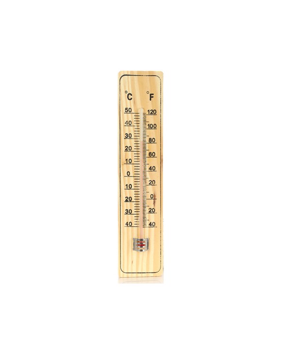 Termometro Analogico Ambiente In Legno Per Esterno Giardino e Interno -40°C--+50°C 220X50X8mm