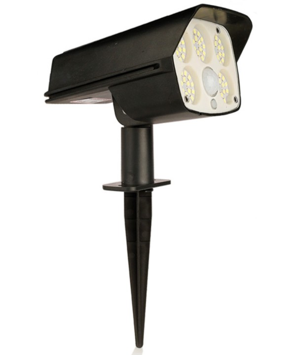 Lampada Led Solare da Terra Con Sensore di Movimento Picchetto 800mAh 6500K 86 Smd