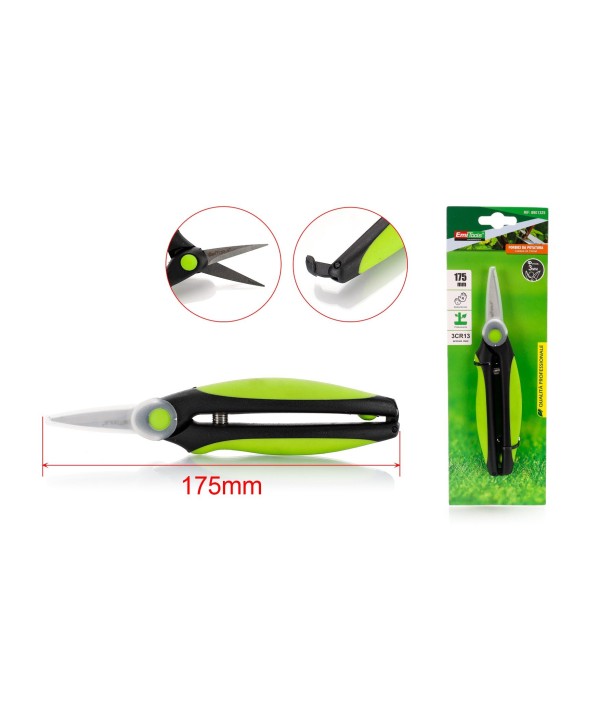 Forbici Cesoia Tagliarami 175mm Con Molla Rami Massimo Tagliabile 3mm per Potatura Giardinaggio Professionale