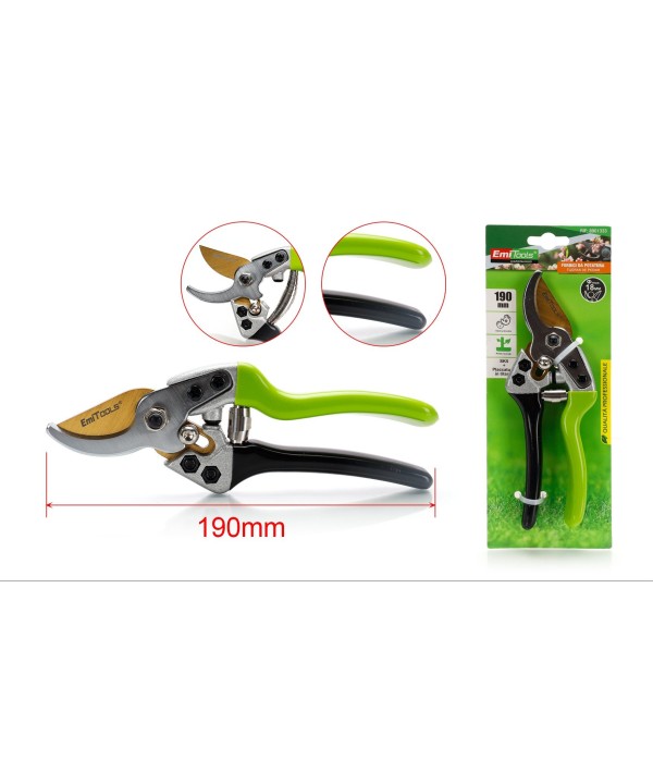 Forbici Cesoia Tagliarami 190mm Con Molla Rami Massimo Tagliabile 18mm per Potatura Giardinaggio Professionale