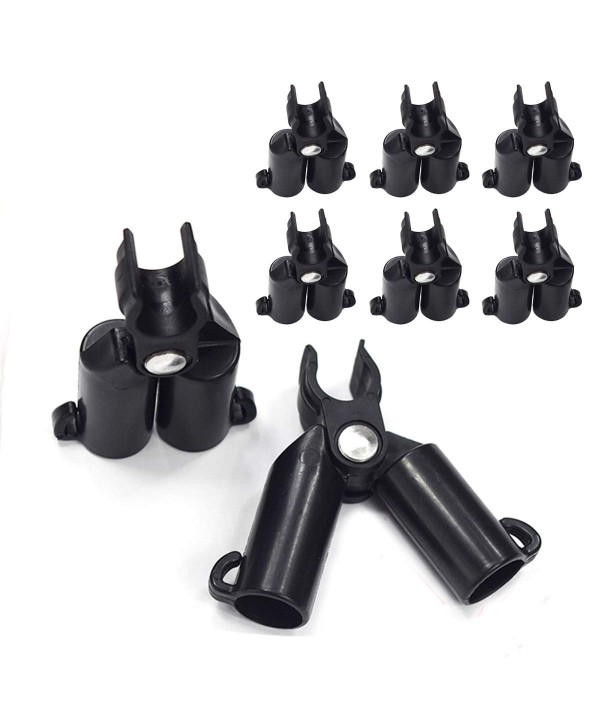 8 Pezzi Raccordi Connettori Traliccio Per Bastone Supporto Piante Snodabile 70° 11mm Con Forchetta Superiore