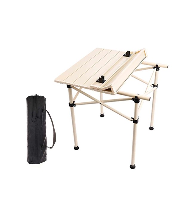 Tavolo Pieghevole da Giardino con Piedini in Gomma Tavolino Portatile Salvaspazio e Leggero per Picnic 50*51*50cm