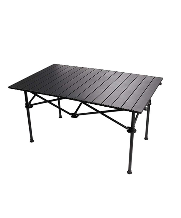 Tavolo Pieghevole da Esterno Tavolino da Campeggio Richiudibile Salvaspazio con Borsa per Trasporto 91.5x55x50CM Nero