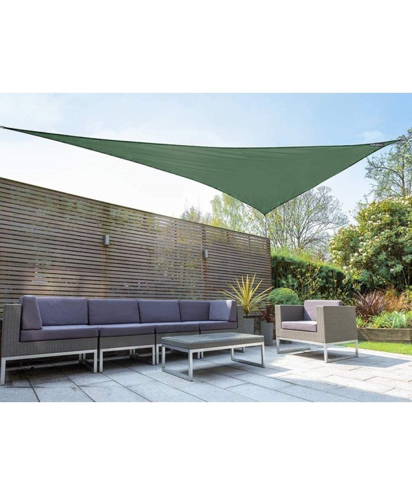 Tenda a Vela Triangolare Colore Verde 3X3X3m Parasole Per Giardino Terrazza