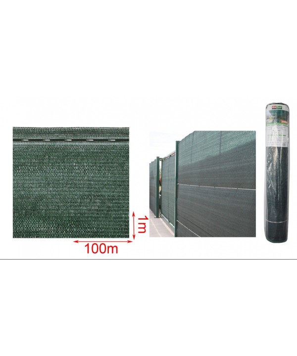 Tessuto Ombreggiante Verde Scuro 1m X 100m per Recinzioni Coperture