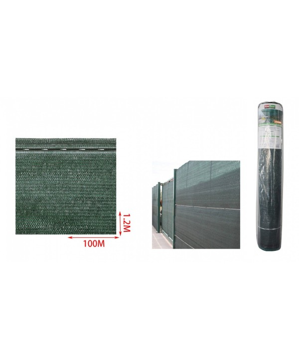 Tessuto Ombreggiante Verde Scuro 1,2m X 100m per Recinzioni Coperture