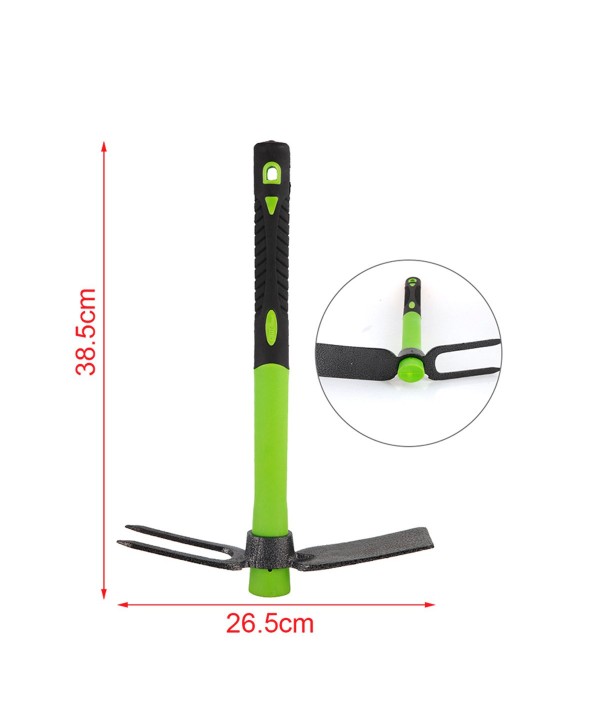 Zappa 2 Punte da Giardino con Forca 2 Denti Manico Antiscivolo Lunghezza 38.5cm x 26.5cm Attrezzi da Giardinaggio