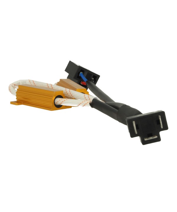 2 Pezzi Filtro Portalampada Resistenza Per Lampada Led H4 No Errore Warning Canceller Con Doppia Resistenza 50W 5 Ohm