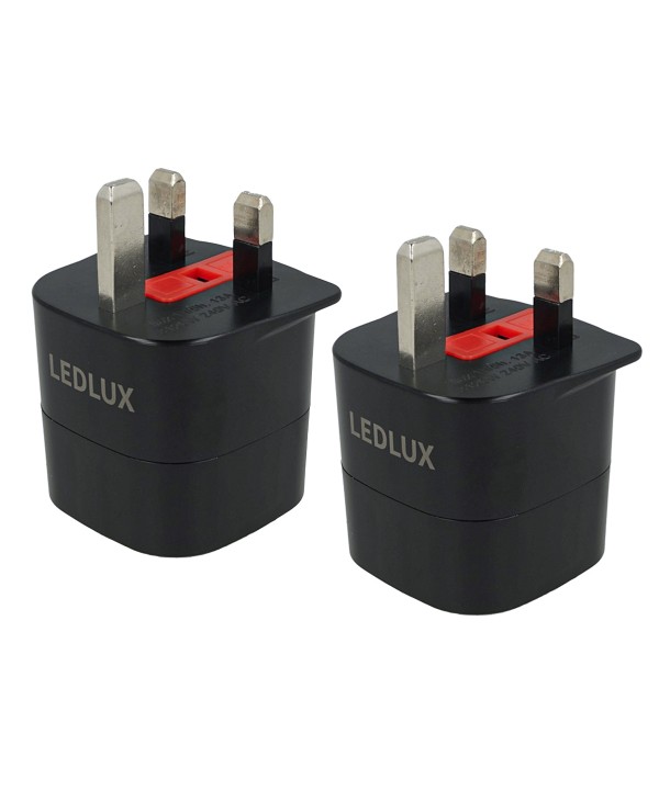 2 PZ Convertitore Adattatore Presa Spina Inglese Europea Da UK a EU Con Fusibile 13A Max 3120W