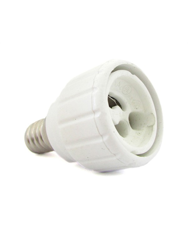 2 PZ Convertitore Adattatore Portalampada Per Lampada Attacco Da E14 a GU10