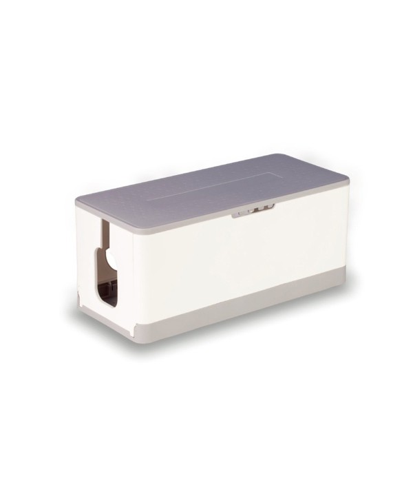 Scatola Organizza Cavi Pieghevole 340X150X140mm Con 4 Ingressi Uscita Base Grigliata 6 Fascette Inclusi