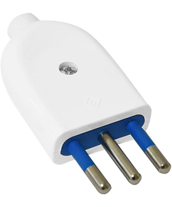 Spina Elettrica 2P+T 10A 250V Bianco XSL1002