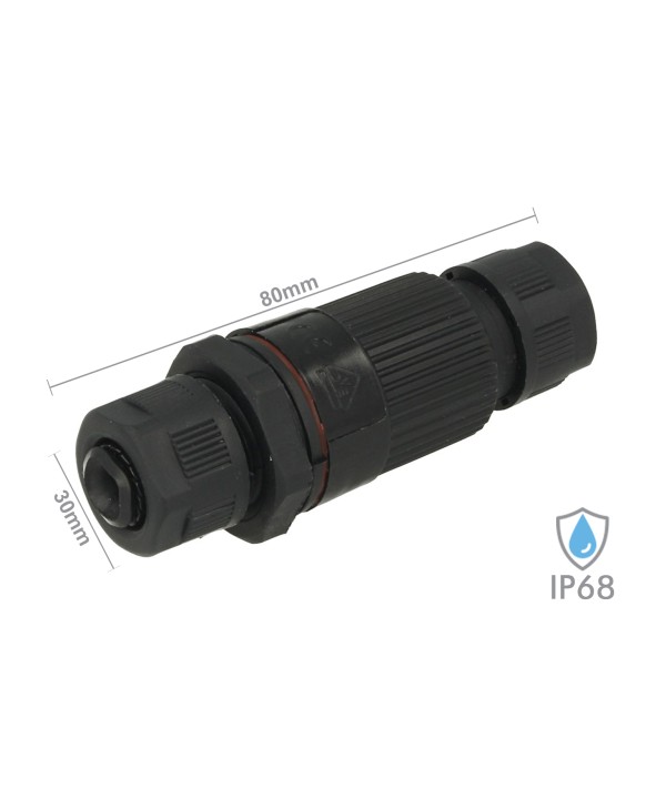 Connettore Manicotto di Collegamento IP68 3 Poli Modello Plug Play Maschio Femmina Piu Facile Max 2,5mmq