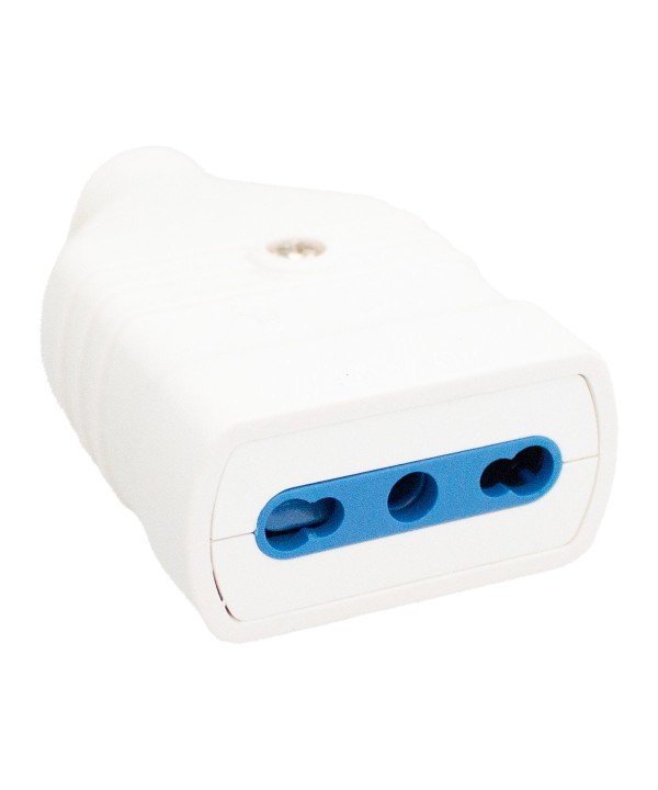 Presa Antischiacciamento 2P+T In PVC Bipasso 10/16A 250V Bianco