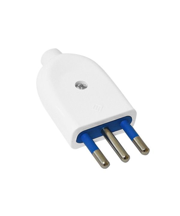 Spina Elettrica 2P+T 10A 250V Bianco