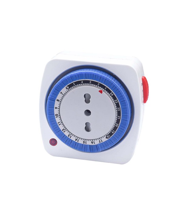 Timer Presa Elettrica Regolabile 24 Ore Con Spina 16A Presa Bipasso 10/16A Max 3500W Dimensione Compatto