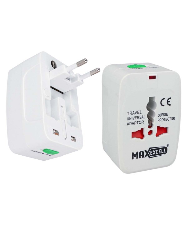 Adattatore Universale da Viaggio Con Protezione da Sovraccarico Presa EU UK USA AUS CN Max 1500W