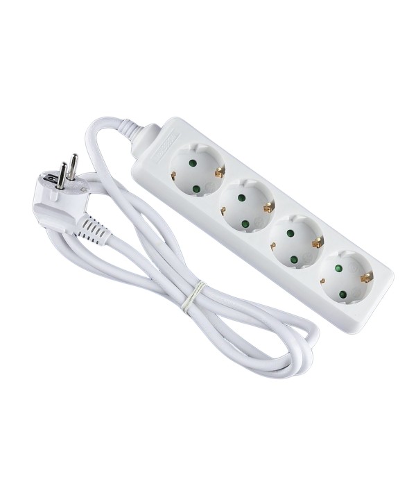 Multipresa Ciabatta Elettrica 4 Posti 10A Schuko Cavo 1,5 Metri 3X1.5 mmq SKU-8756