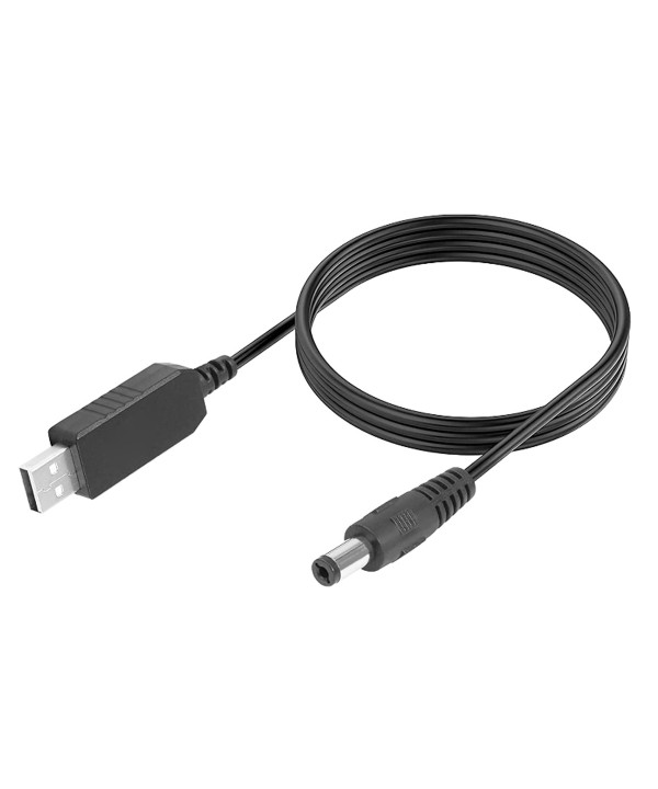 Cavo Convertitore Di Tensione Da USB 5V a Jack DC 5,5X2,1mm 12V Lunga 1M