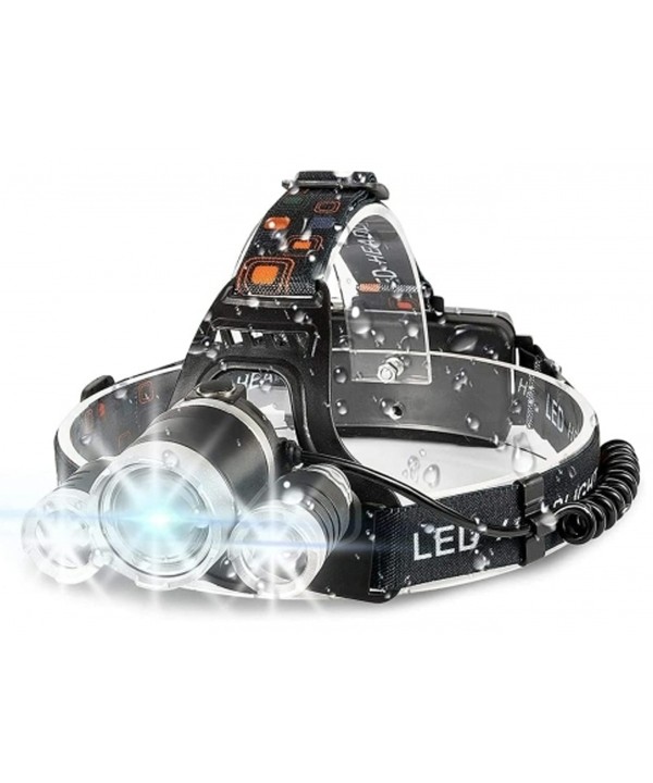 Torcia Led Frontale Potente Ricaricabile Con 3 Teste Lampade da Testa