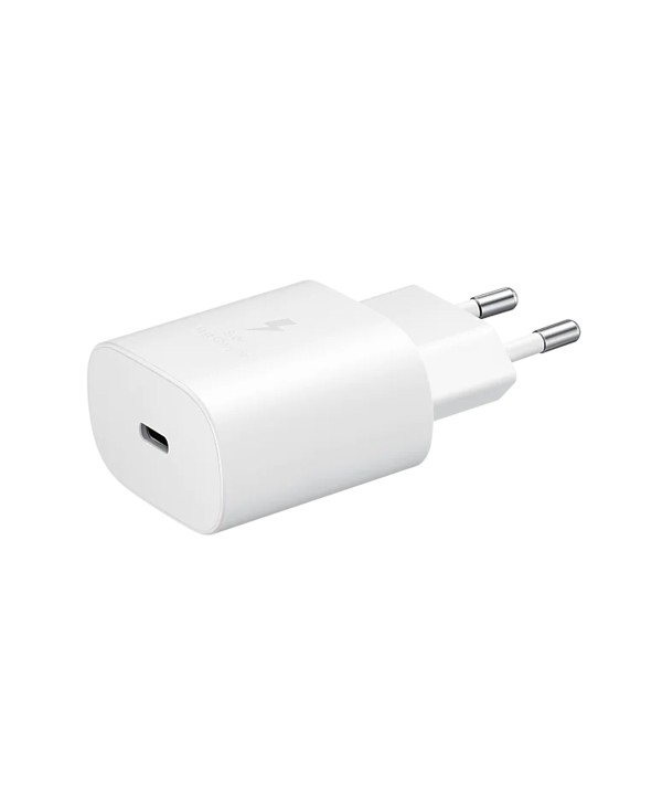 Caricatore USB C 25W Bianco Caricabatterie PD Ricarica Ultra Rapida 5V 3A 9V 2,77A