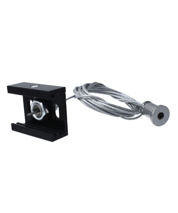 Kit Cavo Sospensione Per Binario Trifase Colore Nero Filo Da 150cm Per Un Lato CB40203