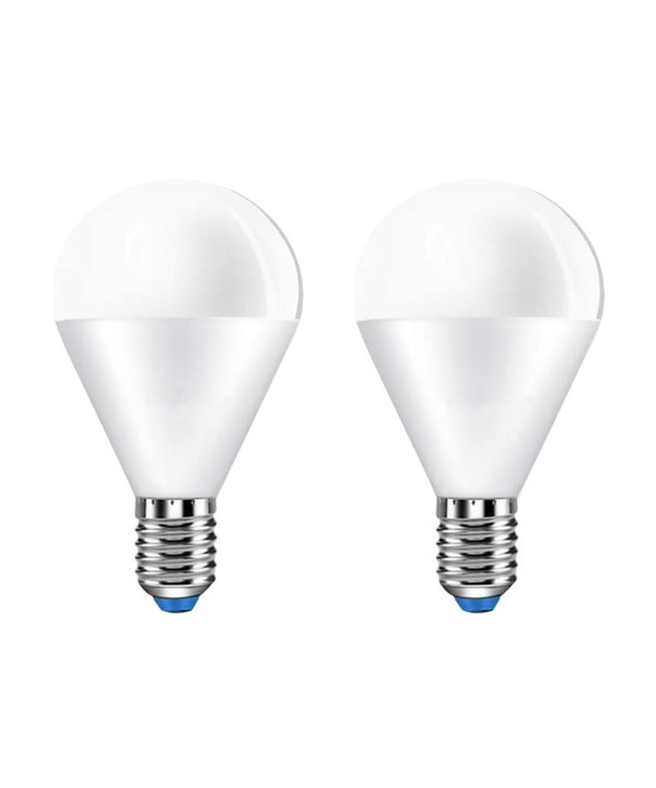 2 PZ Lampada A Led E14 P45 G45 8W Bianco Freddo 6500K 720 Lumen