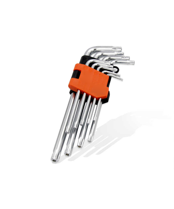 9 Chiavi Torx a Brugola T10-T50 Taglio Medio Lunghezza Da 76mm Fino 168mm