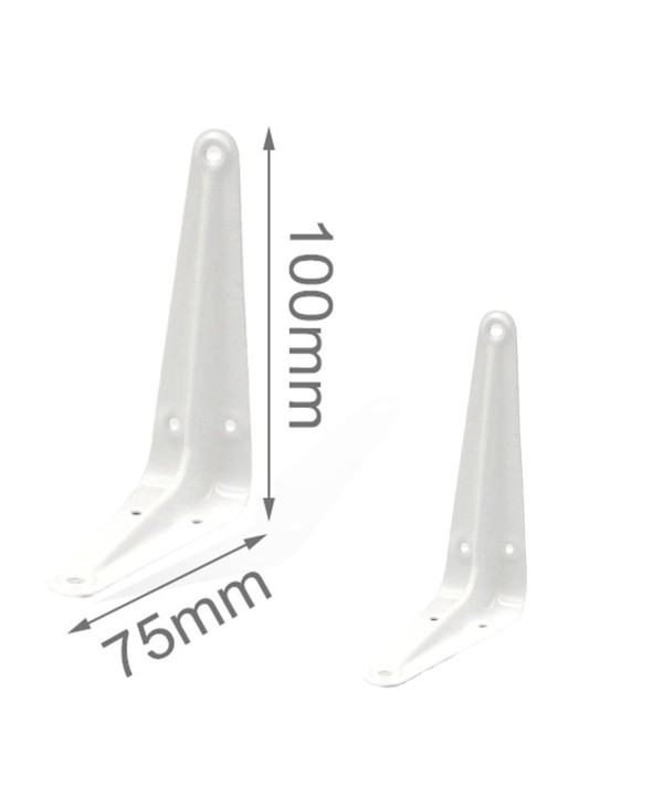 4 Pezzi Supporto Staffe da Muro Supporto Triangolare per le Mensole Finitura Bianca Misura 100x75mm