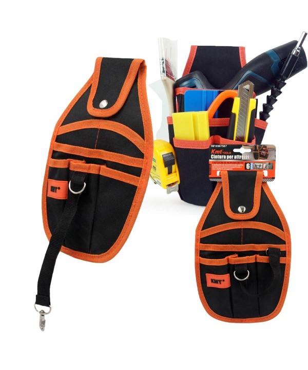 Marsupio Porta Attrezzi con 6 Tasche Borsa Multi Tasche per Elletricista Carpentiere Tecnico