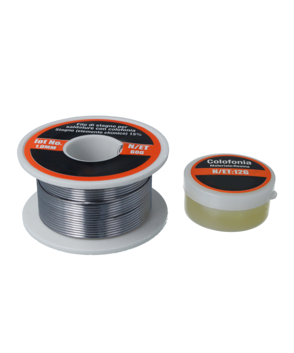 Filo Stagno Per Saldature 1mm 60g + Pasta Flussante per Saldatura