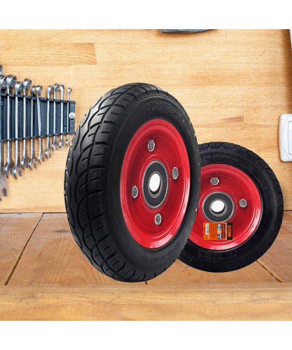 Ruota Tubeless in PVC Diametro 260mm Asse 20mm Spessore 70mm per Caretto e Carriola Max 120Kg