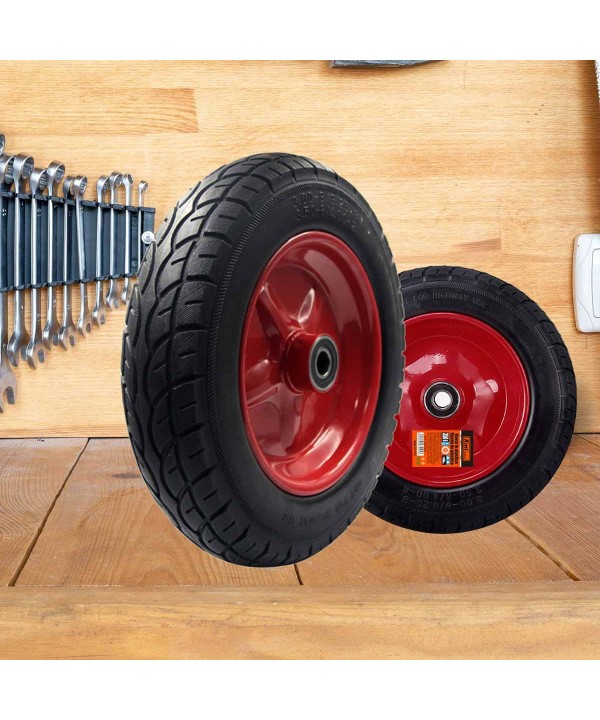 Ruota Tubeless in PVC Diametro 350mm Asse 20mm Spessore 75mm per Caretto e Carriola Max 150Kg