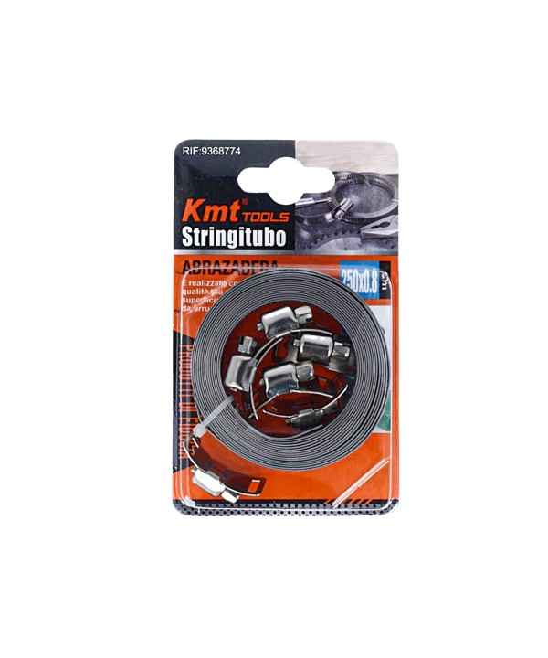 Fascetta Stringitubo Grande 250X0,8cm con 6 Morsetti Di Fissaggio Incluso