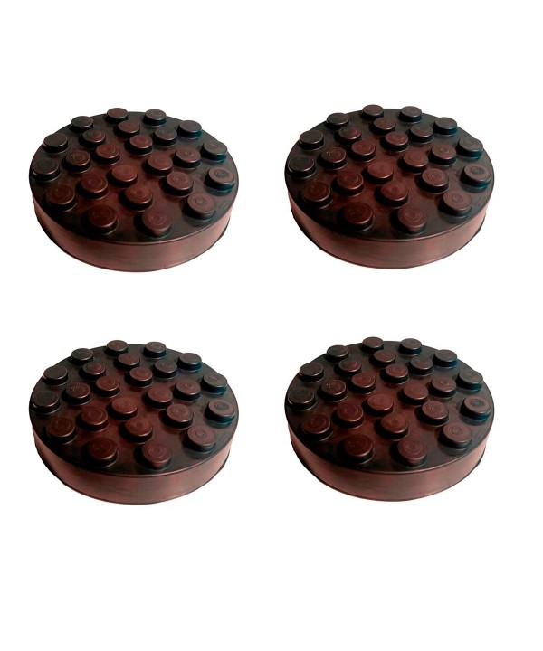 4 Pezzi Tamponi a Cuffia in Gomma Tondo 120x27mm Con 3 Pioli