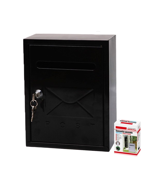 Cassetta Postale Modello Classico Chiusura a Chiave Nero 260x200x75mm
