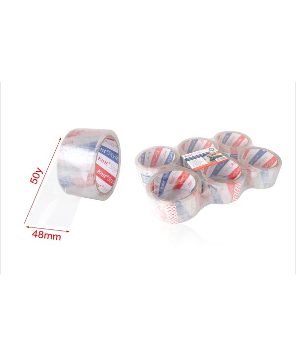 6 Pezzi Nastro Adesivo Trasparente 48mm X 50y