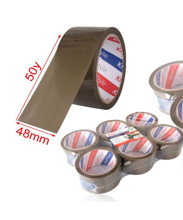 6 Pezzi Nastro Adesivo Marrone 48mm X 50y