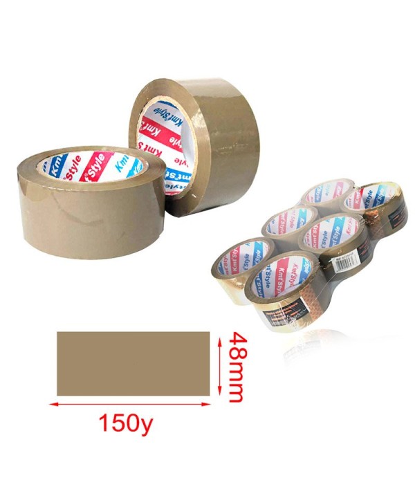 6 Pezzi Nastro Adesivo Marrone 48mm X 150y
