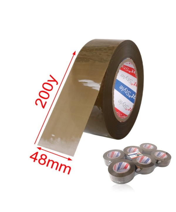 6 Pezzi Nastro Adesivo Marrone 48mm X 200y