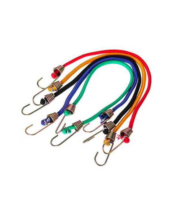 8 pcs Corde Elastiche con Ganci D4mm x 30cm Colorate