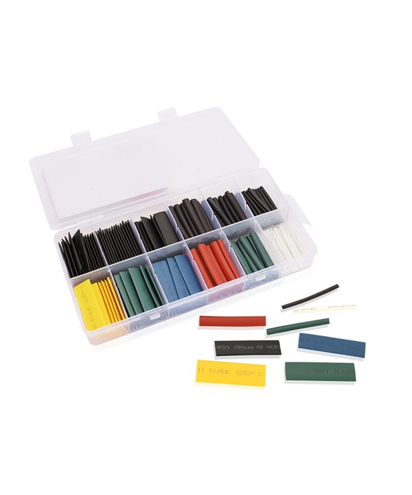 180 Pezzi Guaine Termorestringente Nero Bianco e Colorato Lunga 45mm Diametro Assortito 2mm 3.5mm 5mm 7mm 8mm 9mm