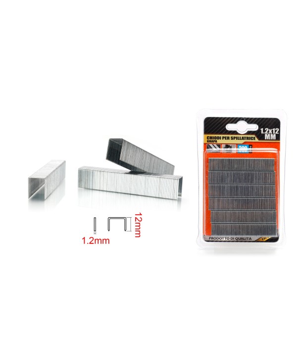 300pcs Punti Per Graffatrice 1,2x12mm