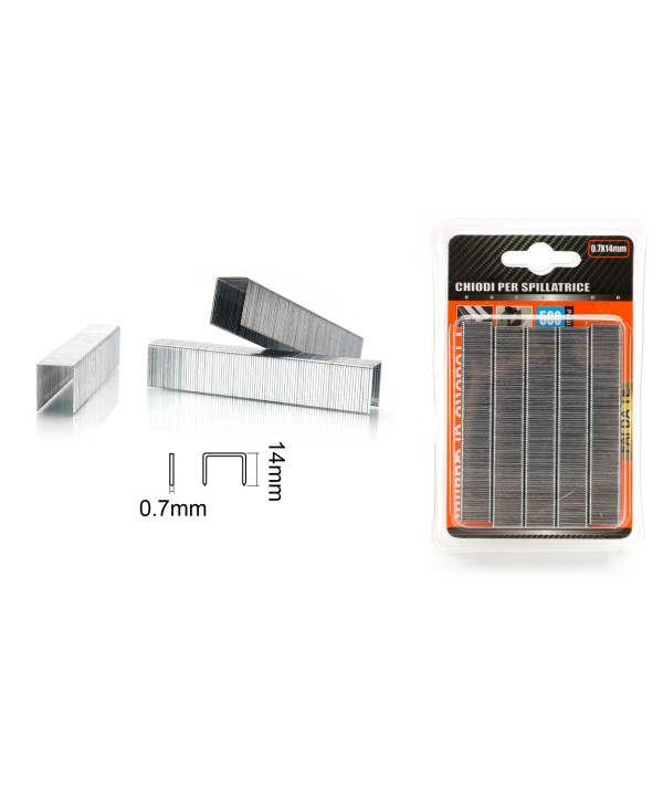 500pcs Punti Per Graffatrice 0,7x14mm