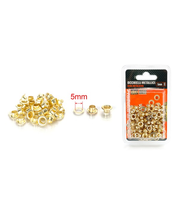 80pcs Occhielli Autoperforanti In Ottone Ø5mm