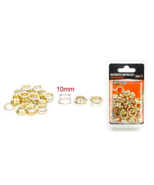 30pcs Occhielli Autoperforanti In Ottone Ø10mm