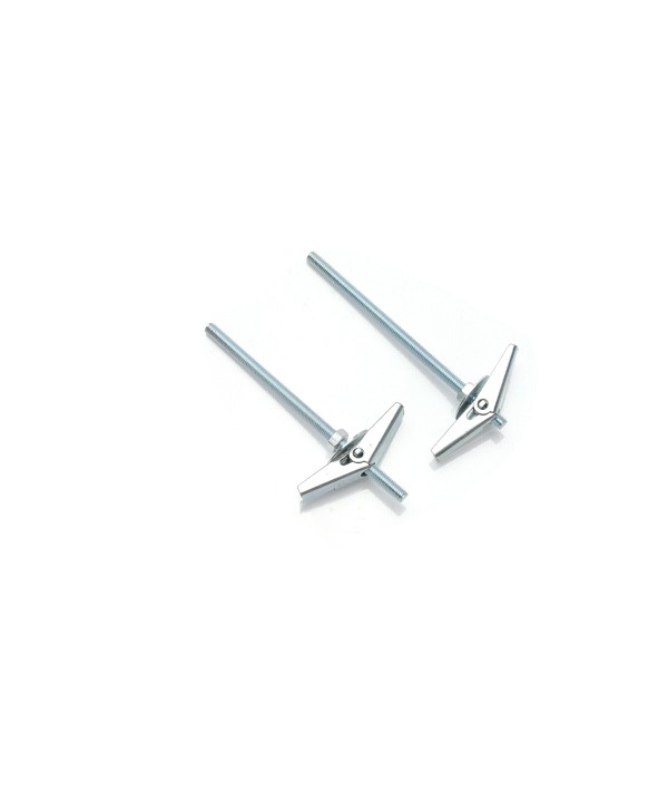 2 pcs Tassello a Farfalla in Acciaio con Barra Filettata M5x100mm