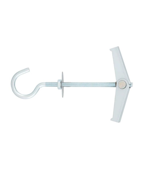 2 pcs Tassello a Farfalla in Acciaio con Gancio M5x90mm