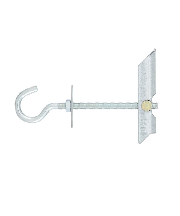 2 pcs Tassello Basculante in Acciaio con Gancio M5x90mm